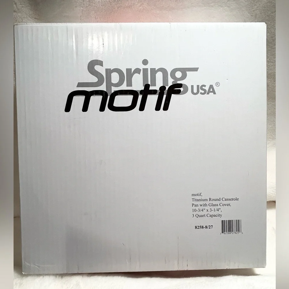 Spring USA 8258-8/27 3 Qt Titanium Round Non-Stick Induction Casserole Dish Lid